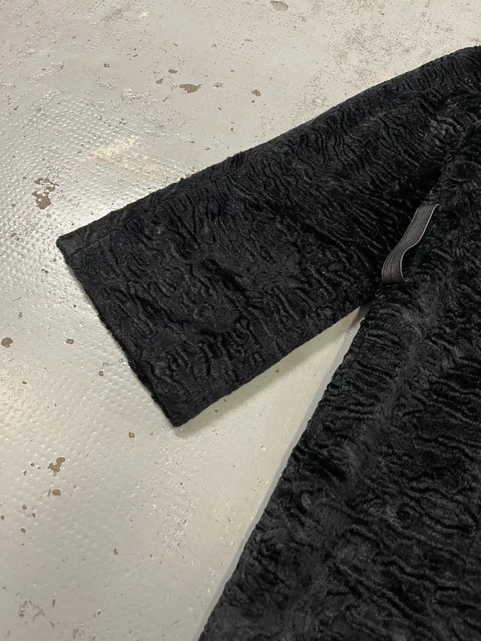 2000s Cavalli Wavy Fake Fur Black Coat ppnyxbE 5