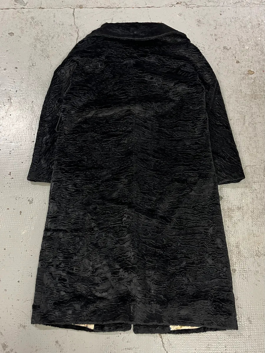 2000s Cavalli Wavy Fake Fur Black Coat ppnyxbE 6