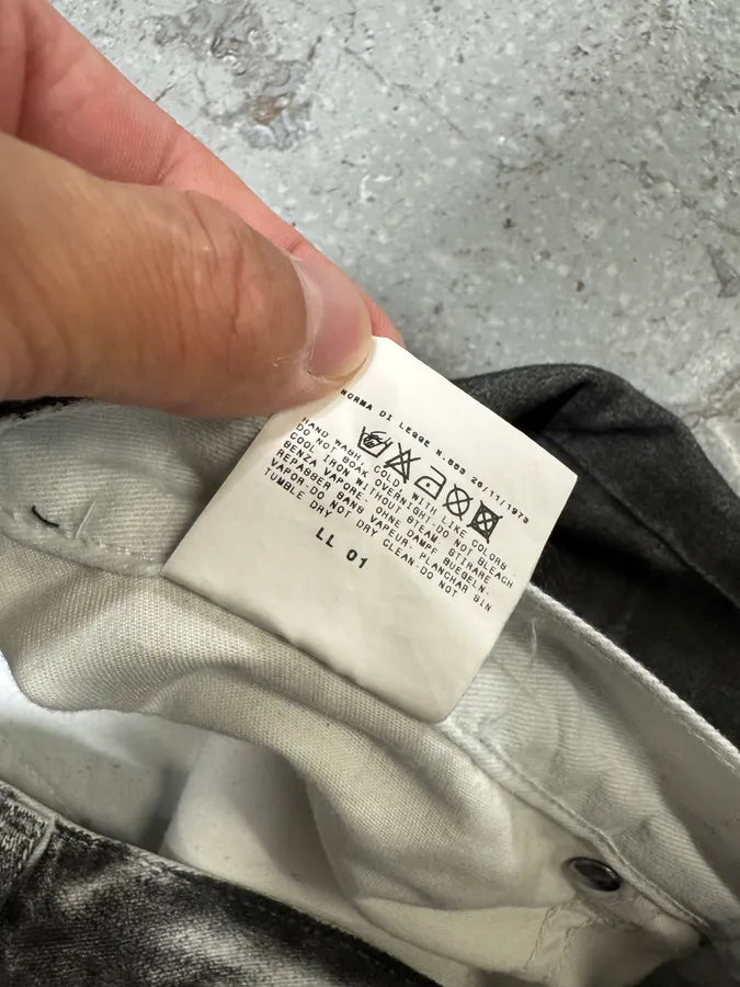 2000s Cavalli Waxed Overprint Faded Grey Pants fIMpRDG 9