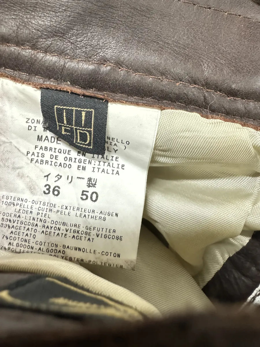 2000s Cavalli White & Brown Fur Leather Pants HvKIZYP 5