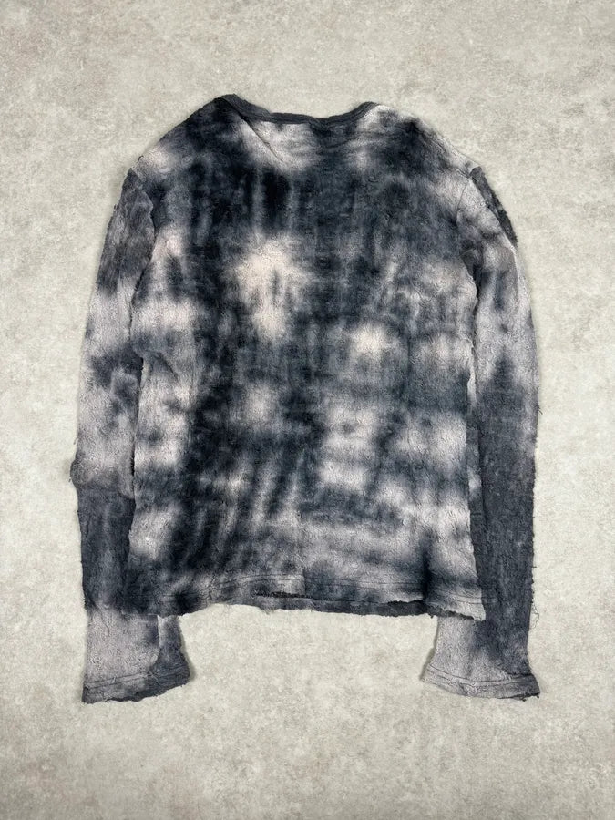 2000s Cavalli White & Grey Distressed Light Sweater iKJluYP 3