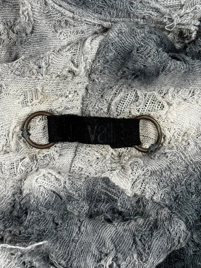 2000s Cavalli White & Grey Distressed Light Sweater iKJluYP 7