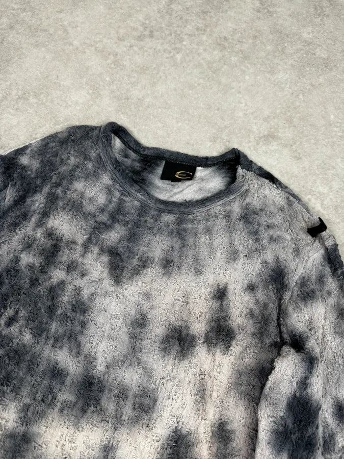 2000s Cavalli White & Grey Distressed Light Sweater iKJluYP 4