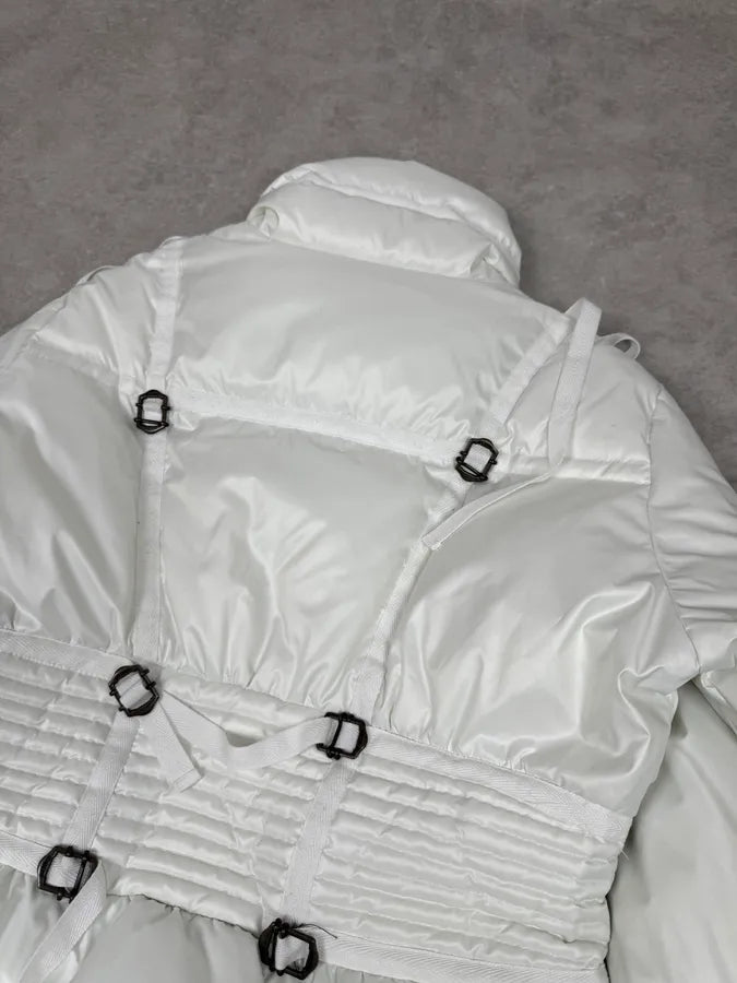 2000s Cavalli White Harness Bondage Puffer Jacket UBpjXvZ 4