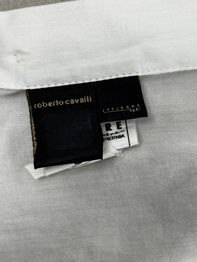 2000s Cavalli White Signature Classy Shirt eDyViBe 11