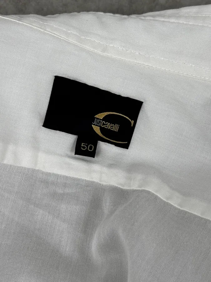 2000s Cavalli White Signature Classy Shirt eDyViBe 10