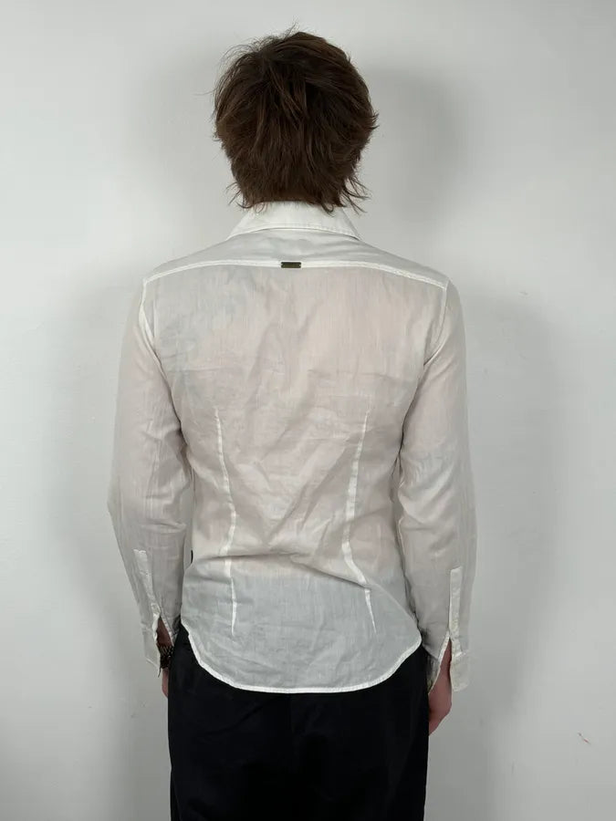 2000s Cavalli White Signature Classy Shirt eDyViBe 2