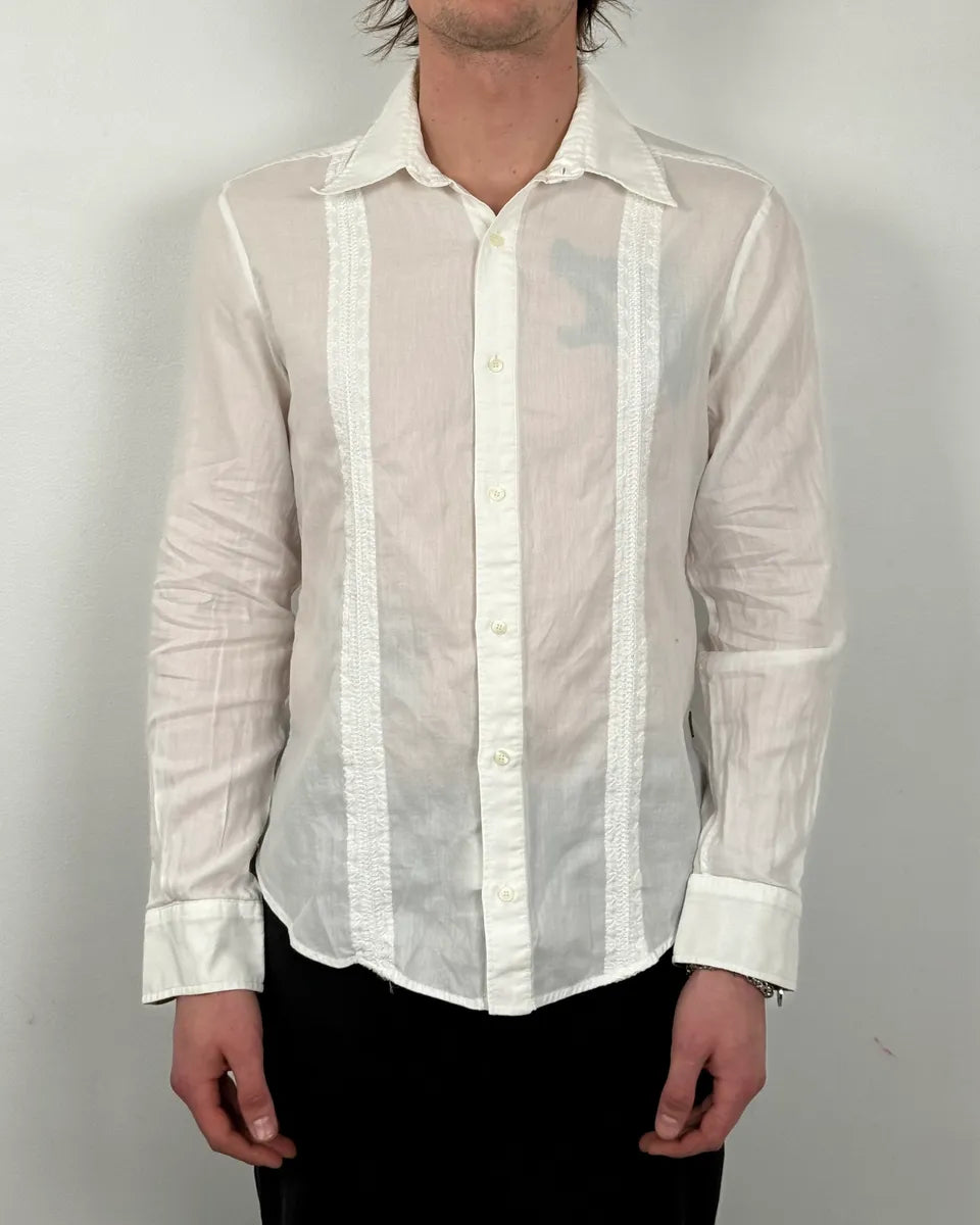 2000s Cavalli White Signature Classy Shirt eDyViBe 1