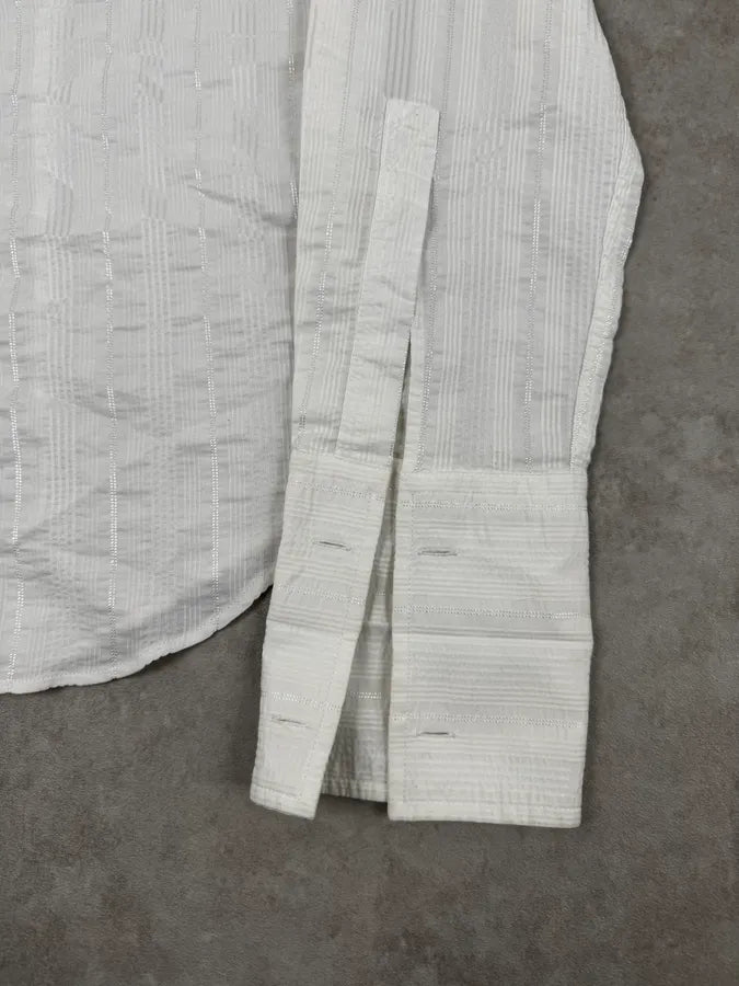 2000s Cavalli White Signature Striped Light Shirt KKjkrDO 7