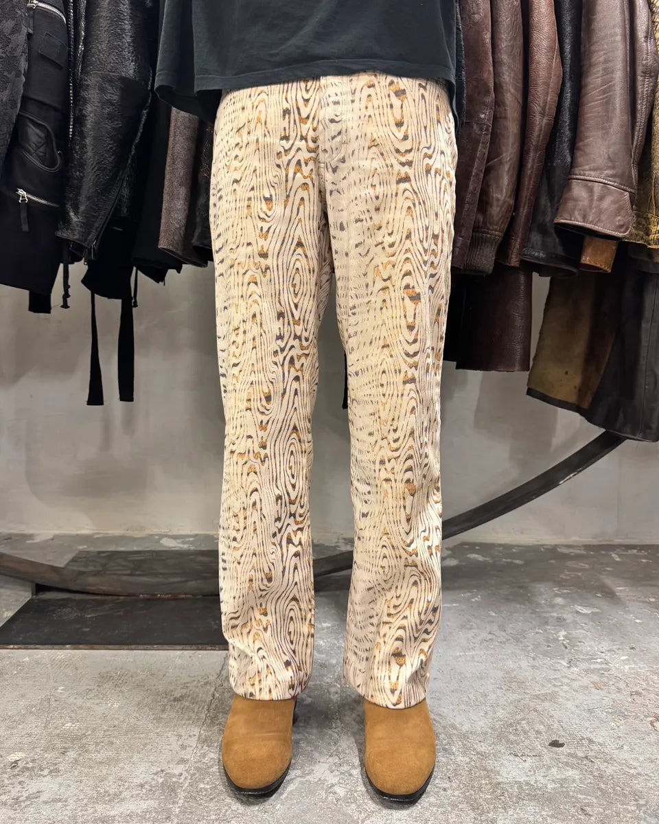 2000s Cavalli White Split Wood Pants (S) 0