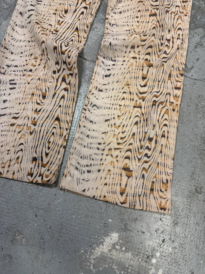 2000s Cavalli White Split Wood Pants (S) 6