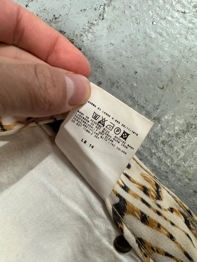 2000s Cavalli White Split Wood Pants (S) 8