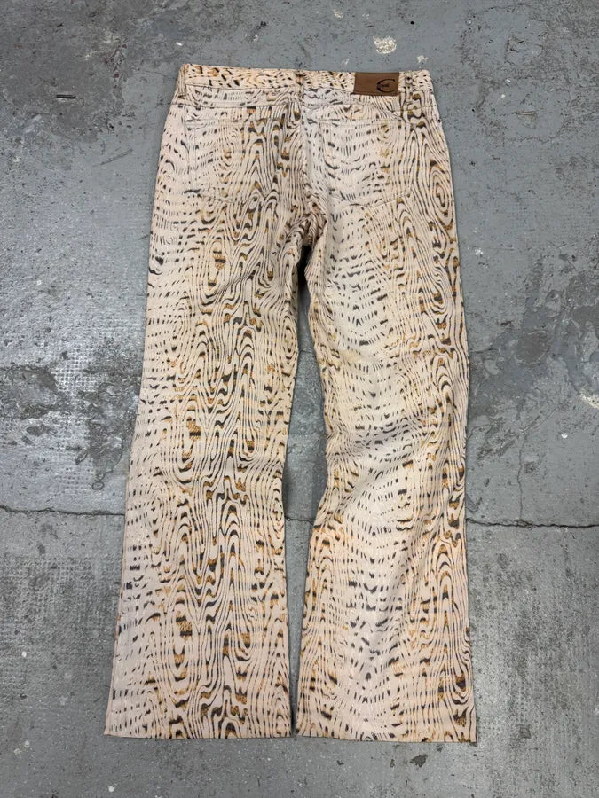 2000s Cavalli White Split Wood Pants (S) 9