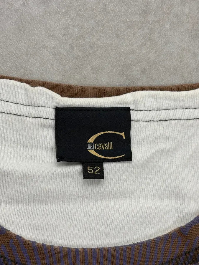 2000s Cavalli White Stitched Royal Emblem Longsleeve T-Shirt pYpHMfO 8