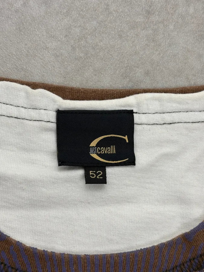 2000s Cavalli White Stitched Royal Emblem Longsleeve T-Shirt pYpHMfO 8