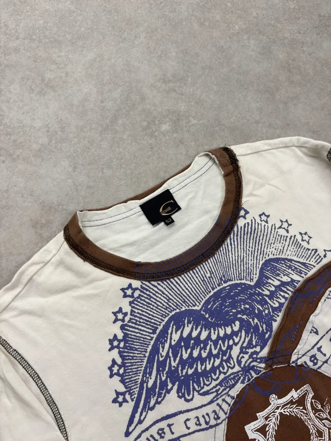 2000s Cavalli White Stitched Royal Emblem Longsleeve T-Shirt pYpHMfO 4