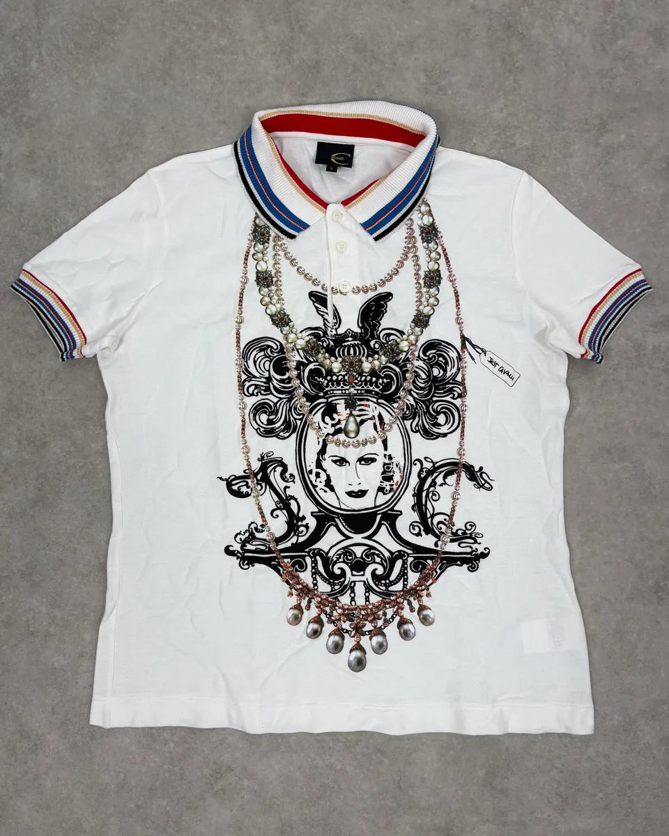 SS2007 Cavalli White Trompe L’Œeil Necklaces Polo xgkpYtZ 0