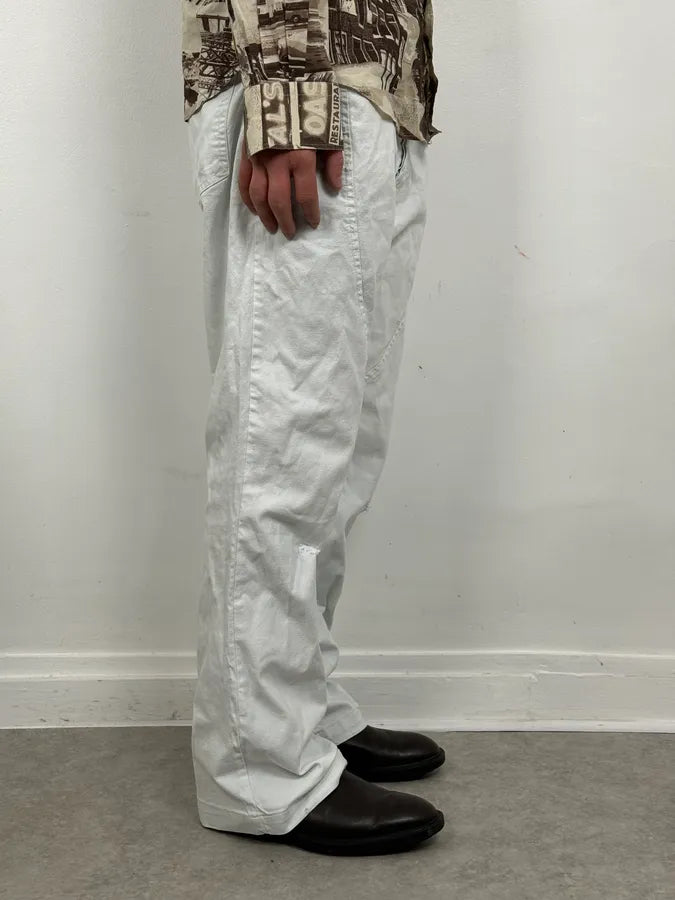 2000s Cavalli White Vertical Pants eiKCRmI 1