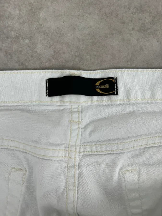 2000s Cavalli White Vertical Pants eiKCRmI 10
