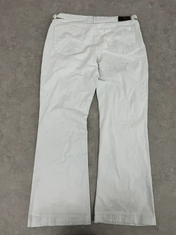 2000s Cavalli White Vertical Pants eiKCRmI 3