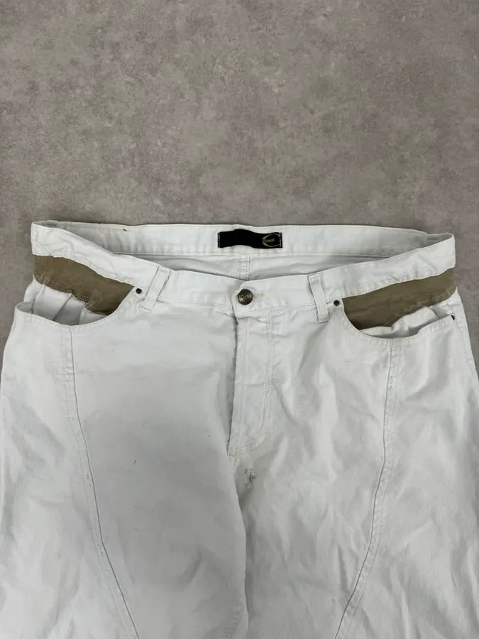 2000s Cavalli White Vertical Pants eiKCRmI 5