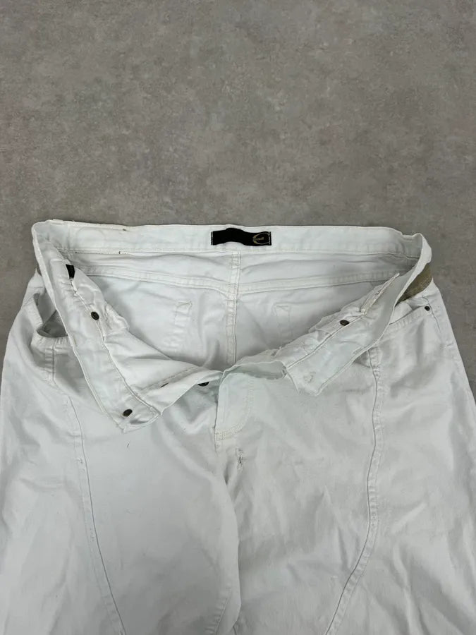 2000s Cavalli White Vertical Pants eiKCRmI 6