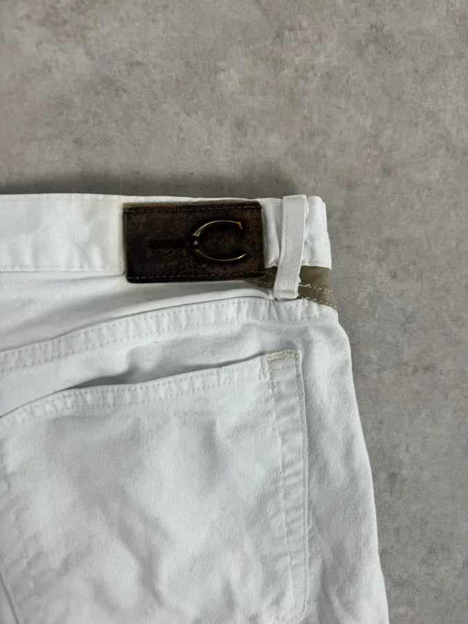 2000s Cavalli White Vertical Pants eiKCRmI 8