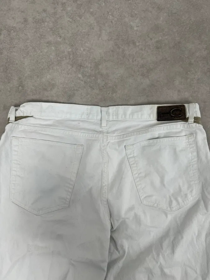 2000s Cavalli White Vertical Pants eiKCRmI 9