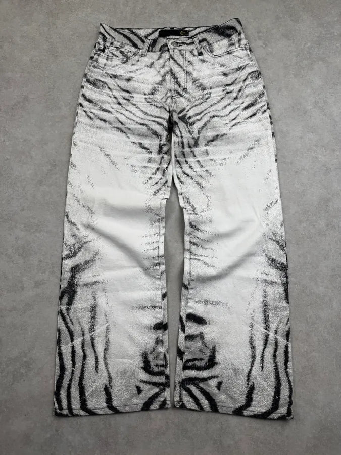 2000s Cavalli White Zebra Savage Pants EECpCgP 0