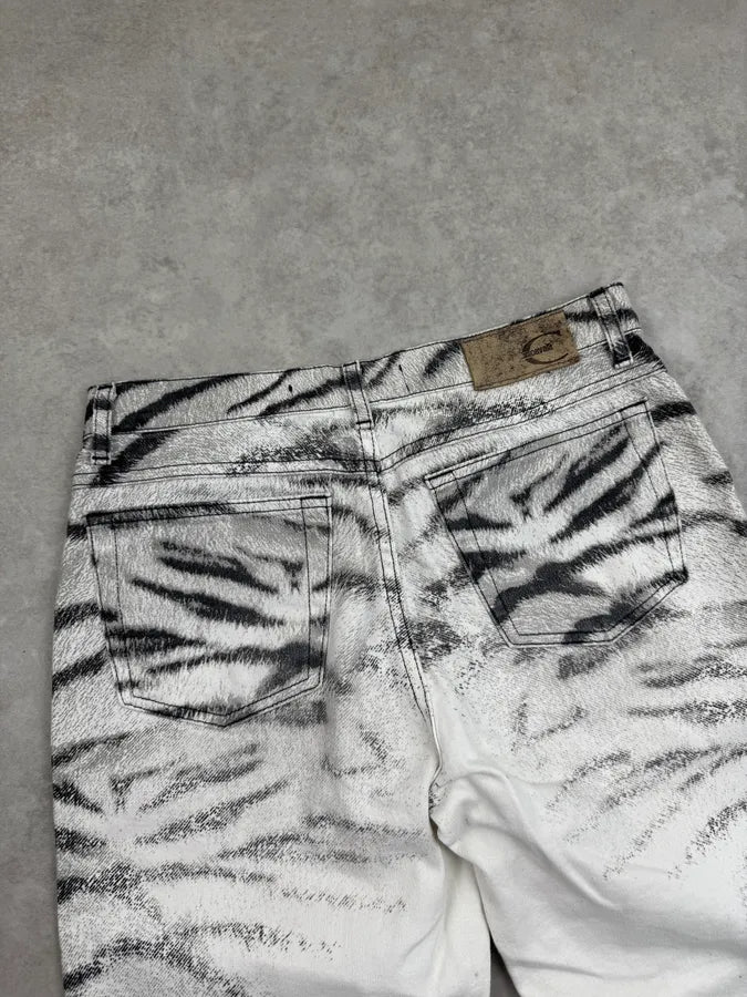 2000s Cavalli White Zebra Savage Pants EECpCgP 8