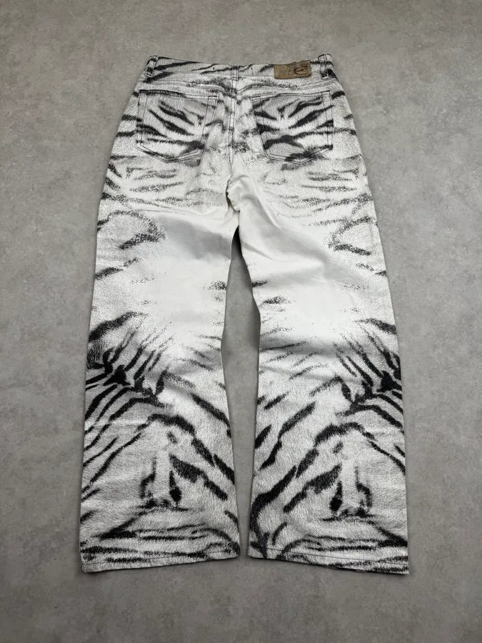 2000s Cavalli White Zebra Savage Pants EECpCgP 7