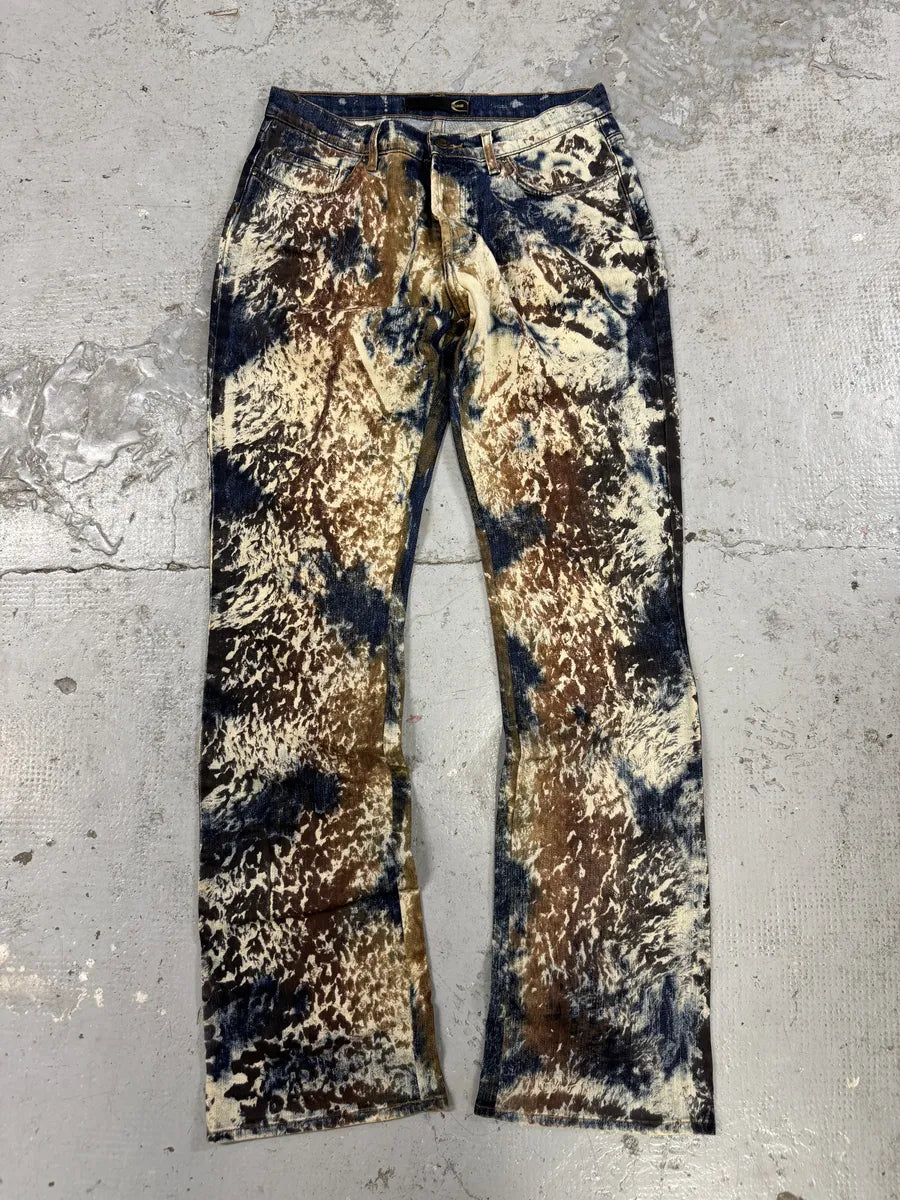 2000s Cavalli World Eroded Blue & White Jeans BmZZHGm 0