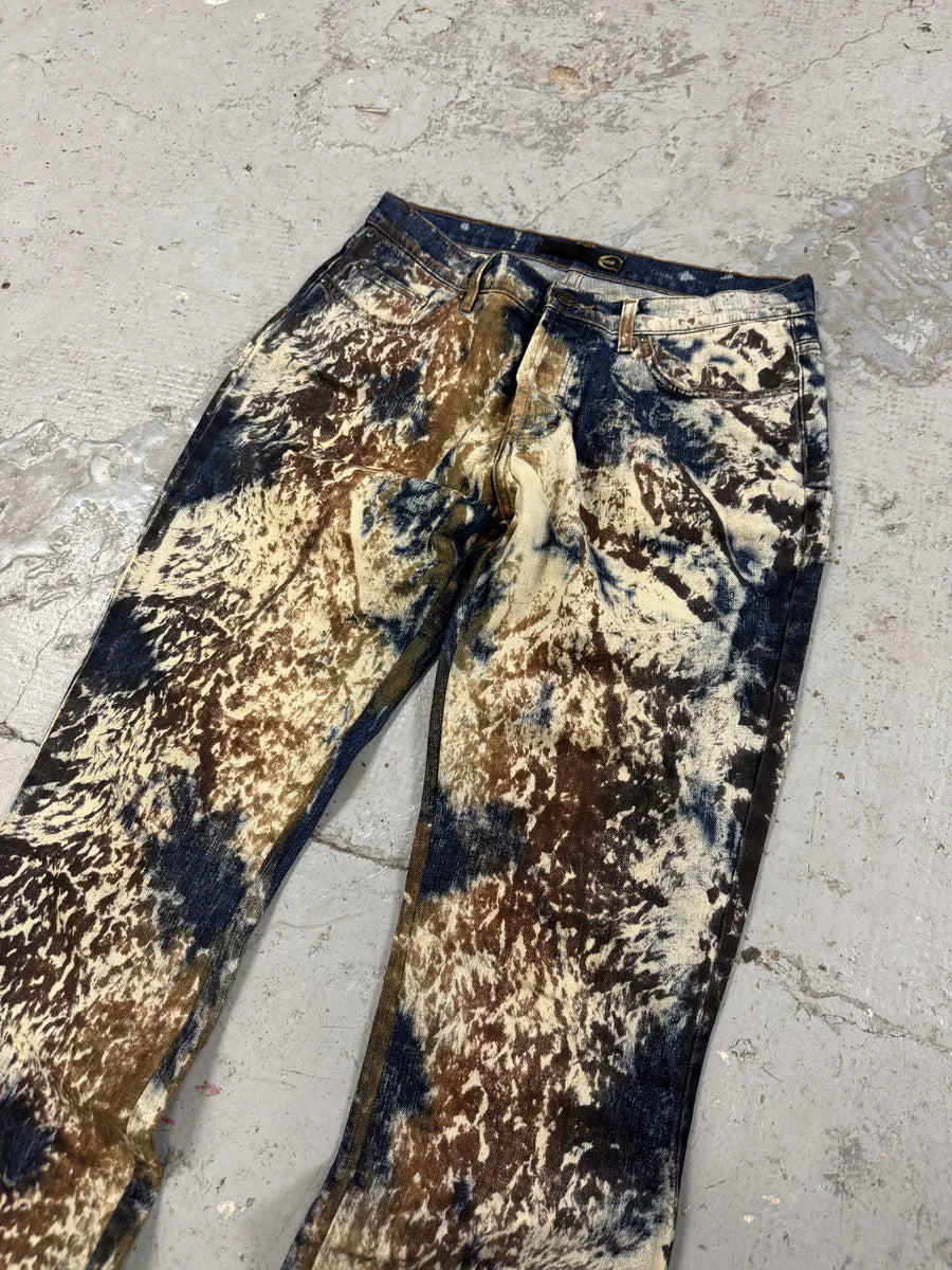 2000s Cavalli World Eroded Blue & White Jeans BmZZHGm 2