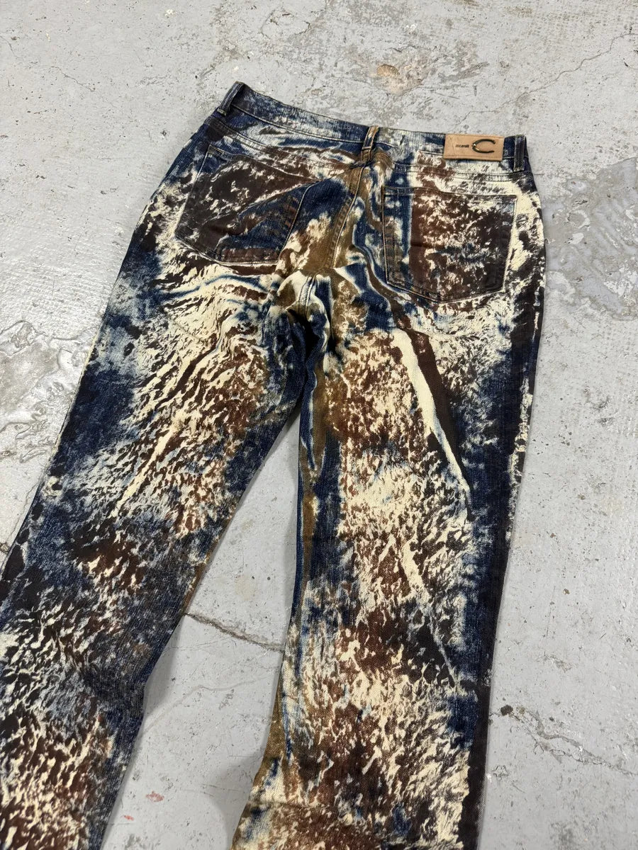 2000s Cavalli World Eroded Blue & White Jeans BmZZHGm 4