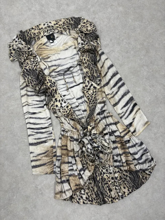2000s Cavalli Zebra and Cheetah Long Cardigan mYuciDA 3