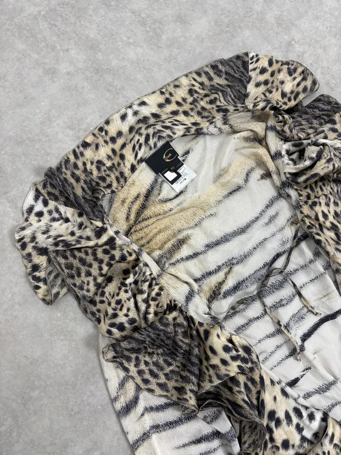 2000s Cavalli Zebra and Cheetah Long Cardigan mYuciDA 4