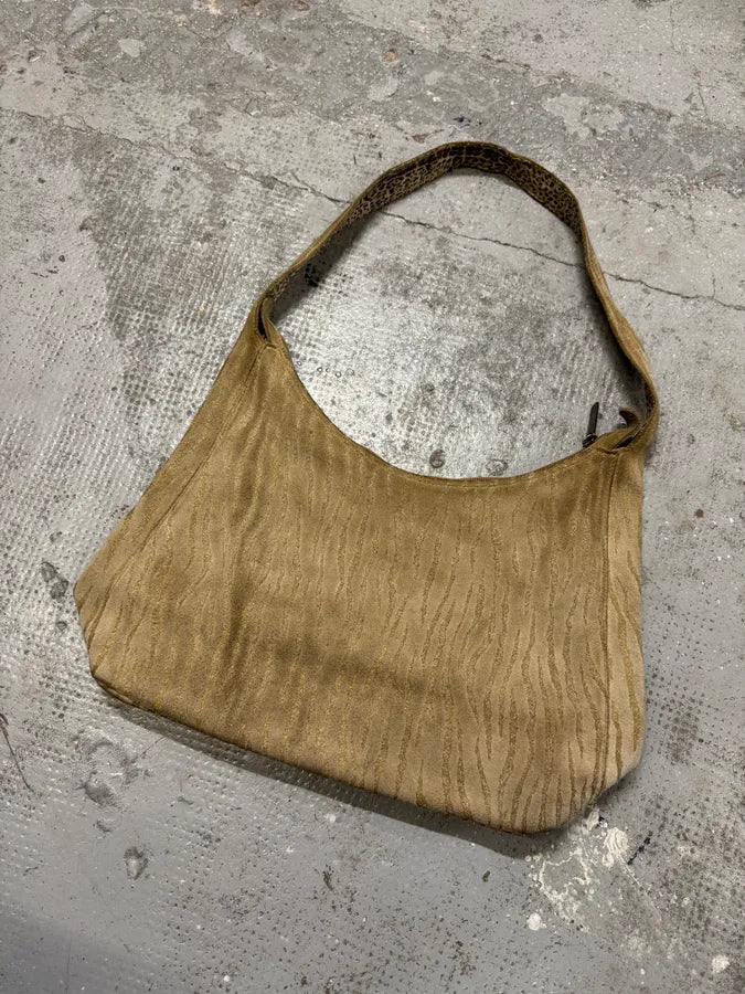 2000s Cavalli Zebra Beige Leather Shoulder Bag RamdEZO 1