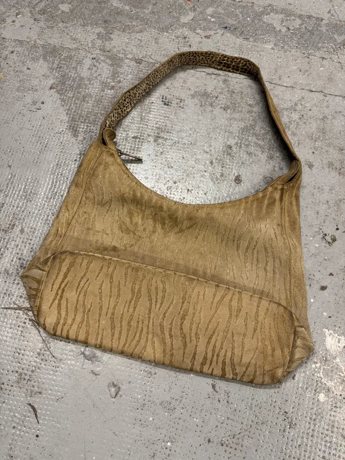 2000s Cavalli Zebra Beige Leather Shoulder Bag RamdEZO 2