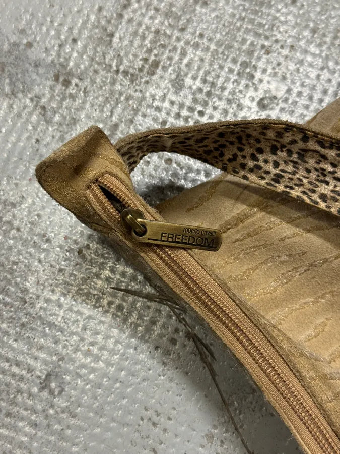 2000s Cavalli Zebra Beige Leather Shoulder Bag RamdEZO 5