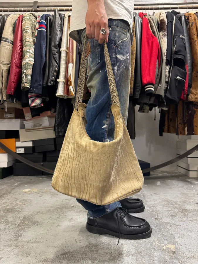 2000s Cavalli Zebra Beige Leather Shoulder Bag RamdEZO 8