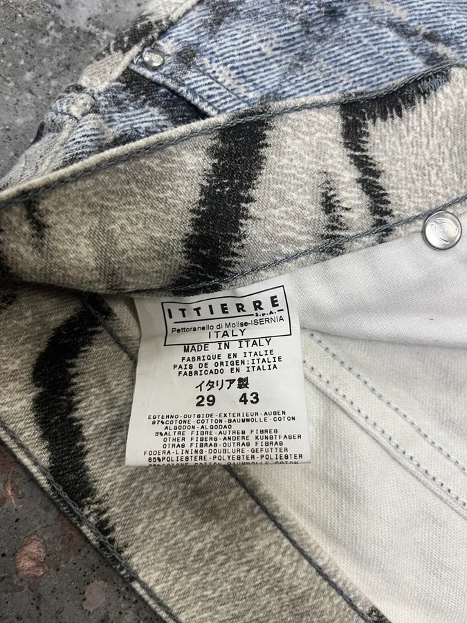 2000s Cavalli Zebra Blue Savage Pants (S) 12