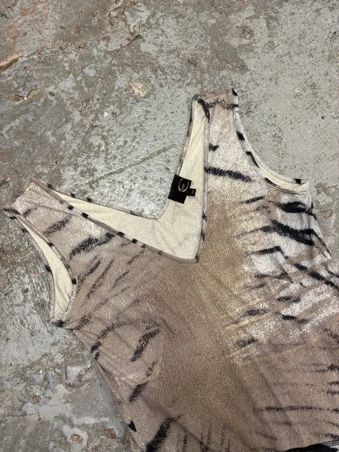 2000s Cavalli Zebra Eroded Safari Dress bkBwdmu 2