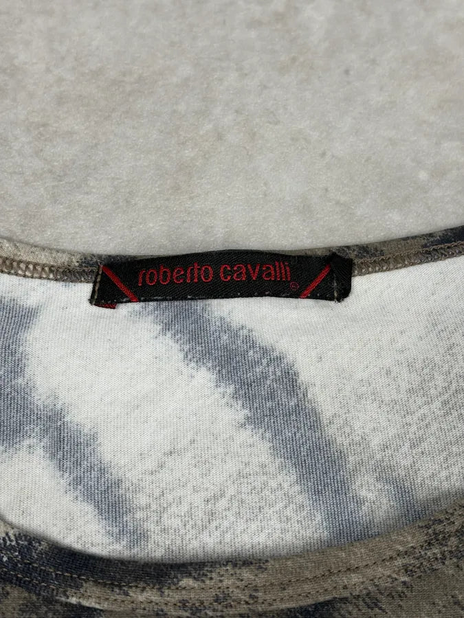 2000s Cavalli Zebra Grey T-Shirt bBIdtss 6