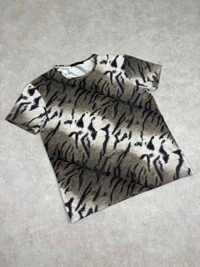 2000s Cavalli Zebra Grey T-Shirt bBIdtss 3