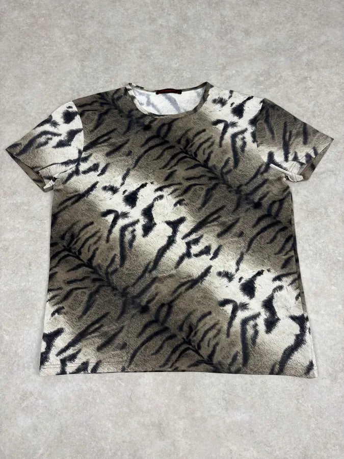 2000s Cavalli Zebra Grey T-Shirt bBIdtss 0