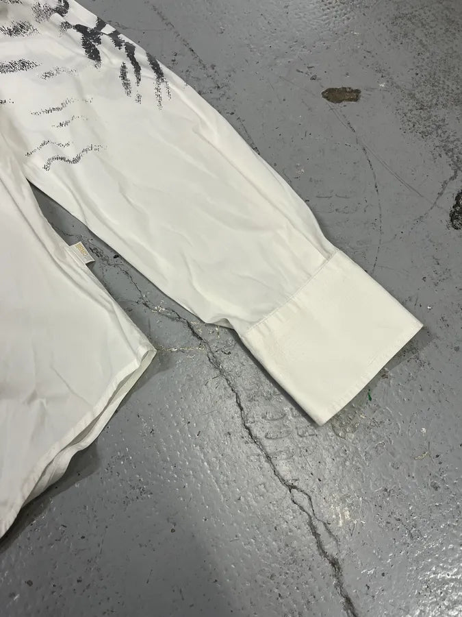 2000s Cavalli Zebra Shoulder White Shirt mbjuJjA 5