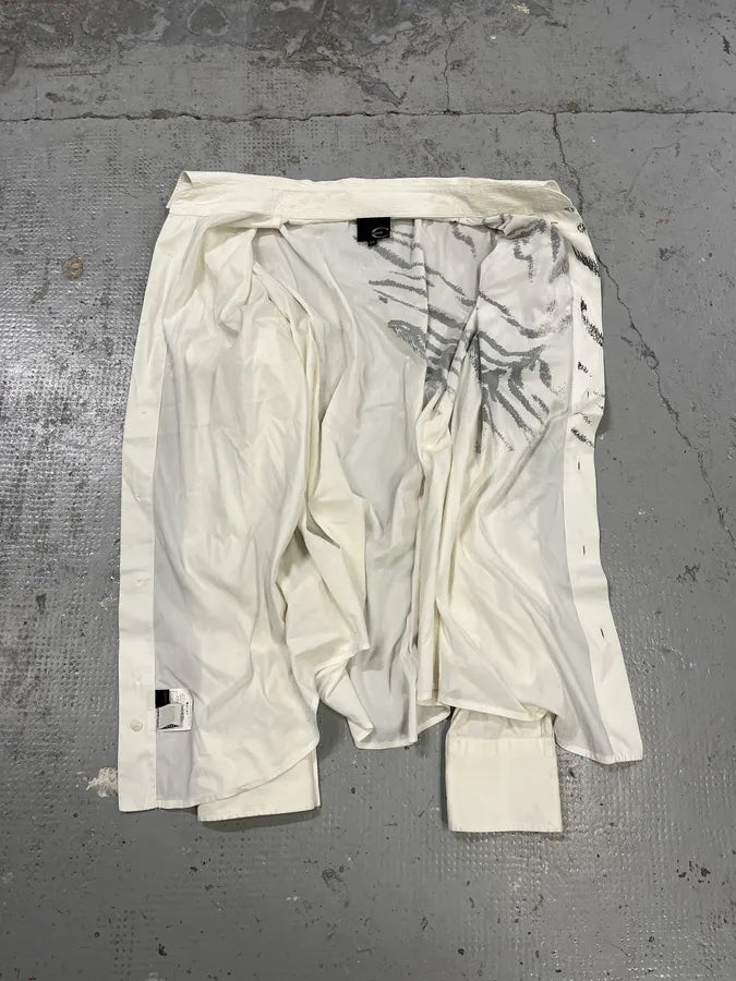 2000s Cavalli Zebra Shoulder White Shirt mbjuJjA 9