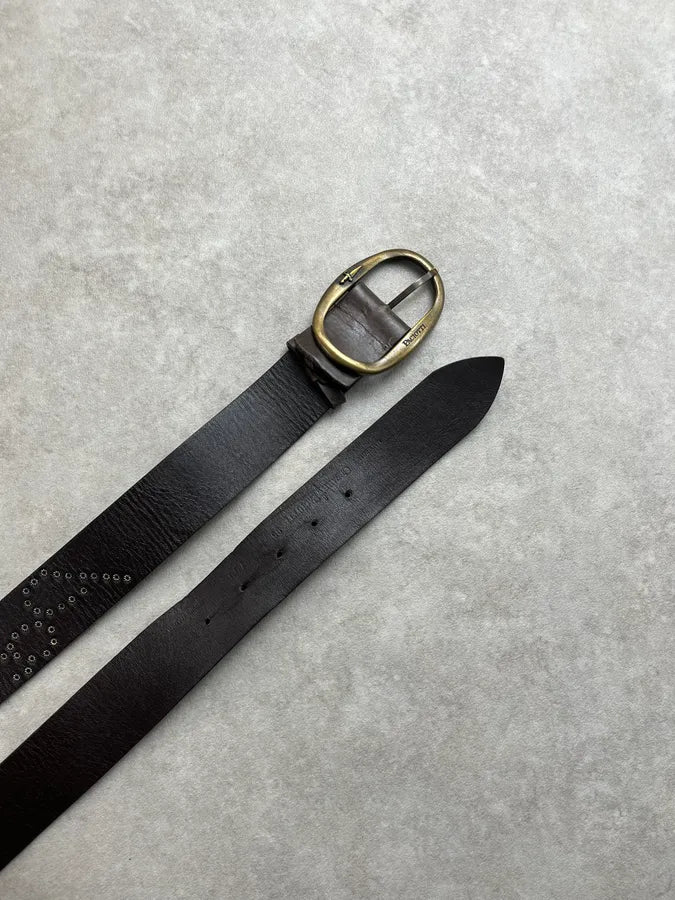 2000s Cesare Paciotti Brown Dagger Buckle Belt fcyHRdE 2