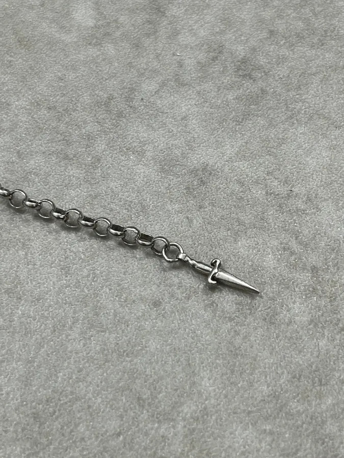 2000s Cesare Paciotti Dagger Red Pearls Silver Bracelet ZIwuKLD 5