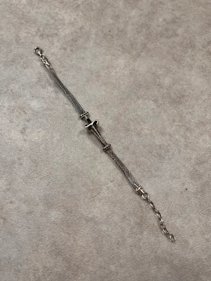 2000s Cesare Paciotti Dagger Silver Bracelet LAoDZtL 4
